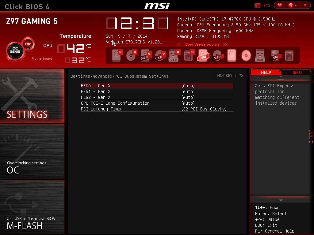 Pci subsystem settings что это